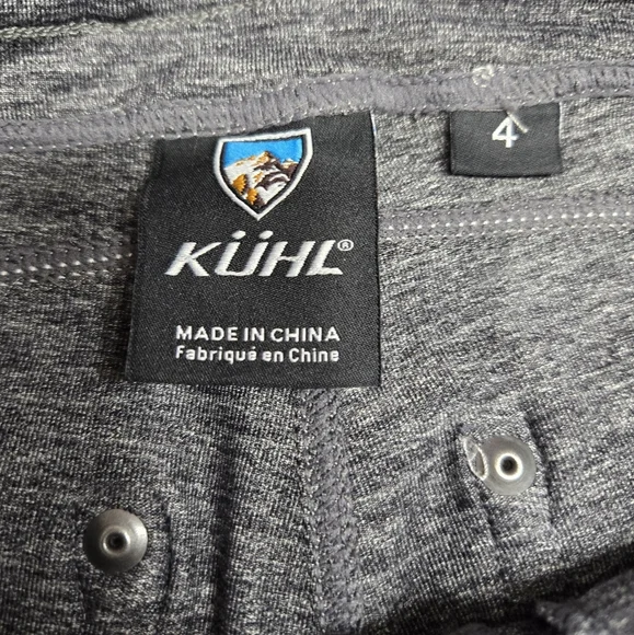 Kuhl Black/Gray Stretch Pull on Capris  Size 4 - Picture 5 of 11